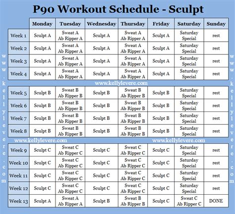 Power 90 Workout Schedule Blog Dandk