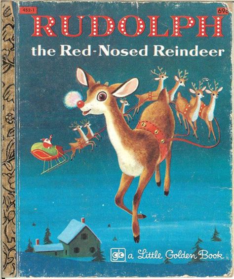 Vintage Little Golden Book Rudolph The Red Nosed Reindeer Little