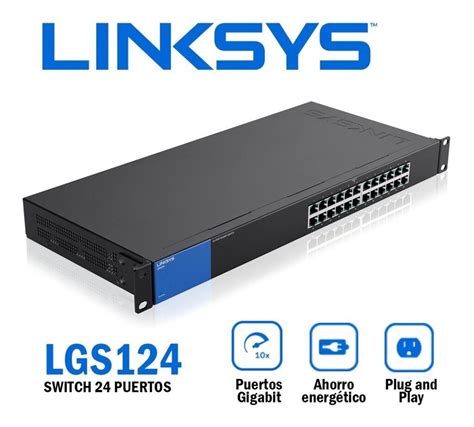 Switch Linksys Lgs124 24 Puertos Gigabit Tecnit