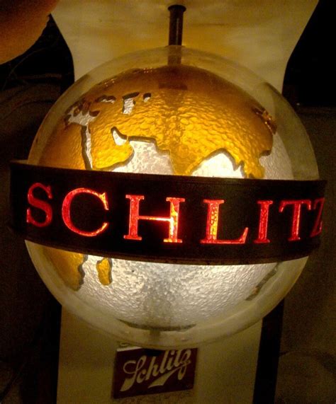 Schlitz Beer Spinning Globe Revolving Light Bar Sign Lamp Etsy
