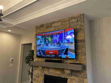 Fireplace Tv Mounting Fast And Easy Brick Stone Niche