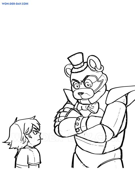 Fnaf Security Breach Coloring Pages Coloring Home