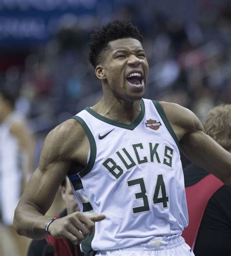 Giannis Antetokounmpo Roars With Confidence At A Wizards Game Photo