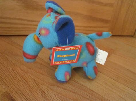Target Best Made Toys Blue Teal Circle Fleece Elephant Plush Animal