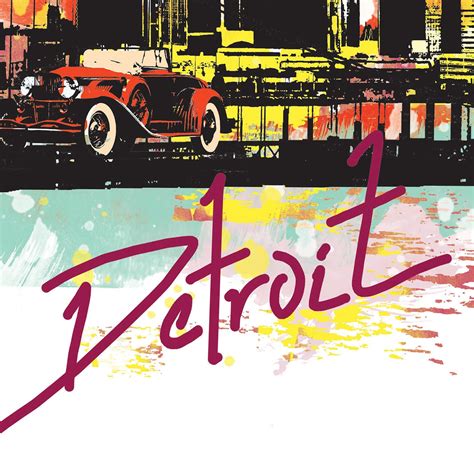 Detroit Print, Detroit Skyline, Detroit Art, Detroit Poster, Detroit 