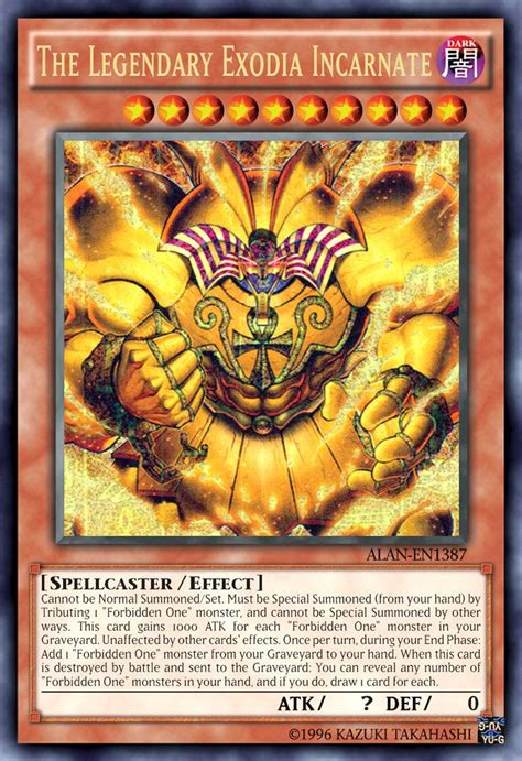 The Legendary Exodia Incarnate By Alanmac95 On Deviantart Yugioh Cards Yugioh Yugioh Monsters