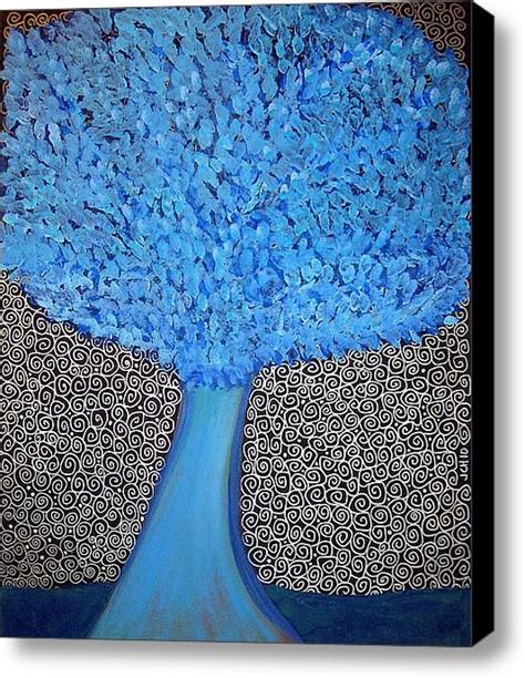 Tree In Blue Canvas Print Canvas Art By Jo Claire Hall Canvas
