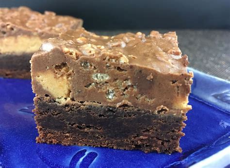 Cookies On Friday Peanut Butter Cup Crunch Brownies
