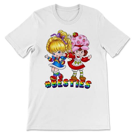 Rainbow Brite And Strawberry Shortcake Bestie T Shirts Merchprize