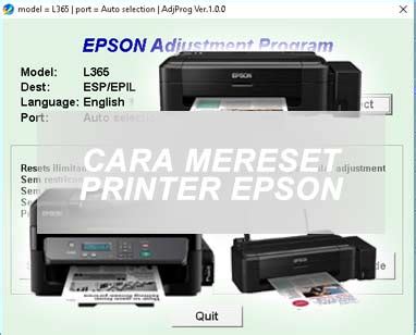 Cara Mereset Printer Epson TX121X dengan Mudah