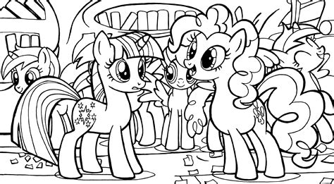 Pinkie Pie Pony Coloring Pages For Girls To Print For Free