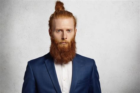 Free Photo Young Handsome Redhead Hipster Man Wearing Trendy Jacket