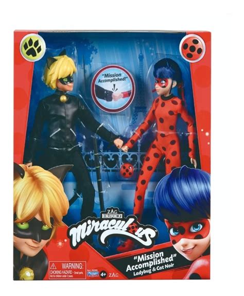 Miraculous Ladybug Y Cat Noir Paquete De 2figuras Bandai Envío Gratis
