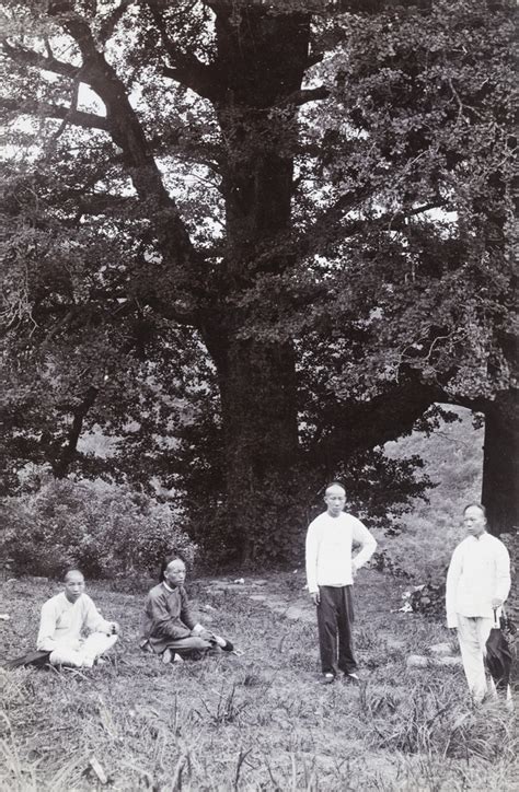 Four Servants By A Tree Lushan Historical Photographs Of China