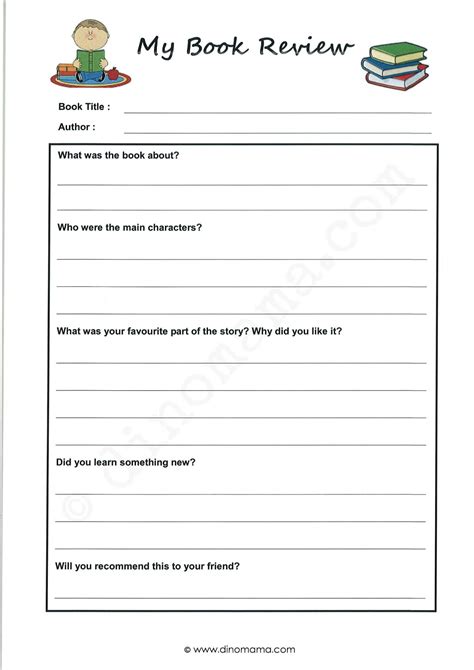 Free Printable Book Review Template Printable Templates Free