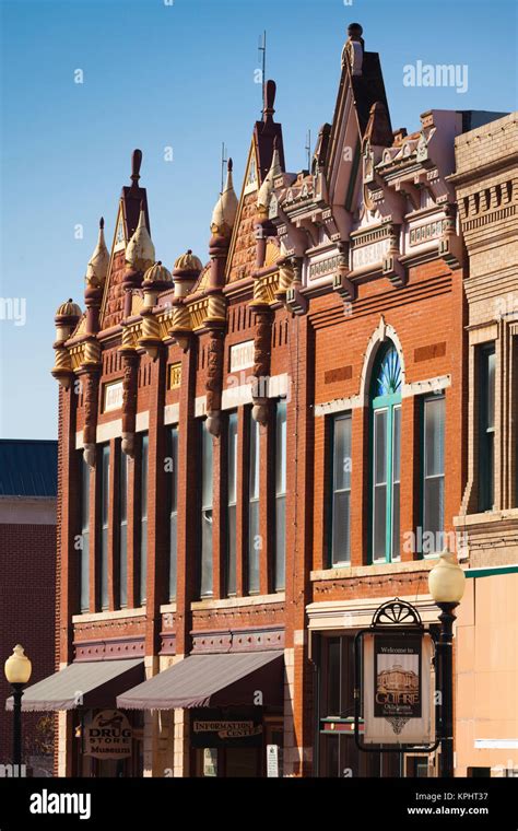 Usa Oklahoma Guthrie Downtown Historic Buildings Stock Photo Alamy