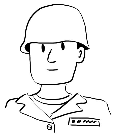 Easy Army Soldier Drawing