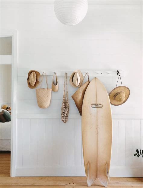 Hat Rack And Surfboard Photographed Via Kawaheartstudio On Instagram