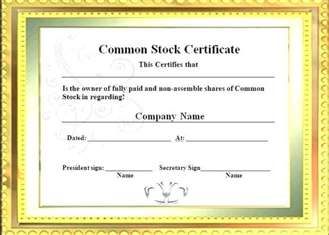 Share Certificate Template Companies House 1 Templates Example