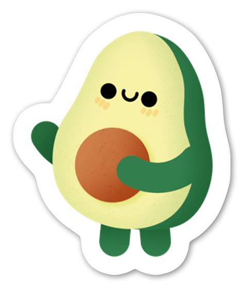 Buy Avocado Die Cut Stickers Stickerapp