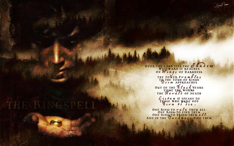 Trees Text Grunge Rings The Lord Of The Rings Artwork