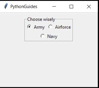 Python Tkinter Radiobutton How To Use Python Guides