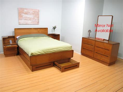 Teak wood single storage bed manufactured by timbercraft. European Contemporary Design Teak Wood Bedroom 4PC Set Bed NS Dresser (California King) Price ...