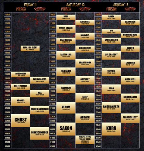 Our delicious menu items are now available to be ordered online for fast delivery to your front door. ALCATRAZ HARD ROCK & METAL FESTIVAL 2017 - Horarios / Time ...
