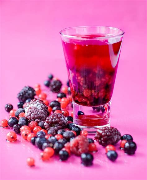 Mixed Berries And Berry Juice Stock Photo Image Of Ingredient Flavor