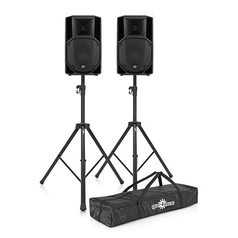 RCF ART 745 A MK4 Active Speaker Pair With Stands Gear4music