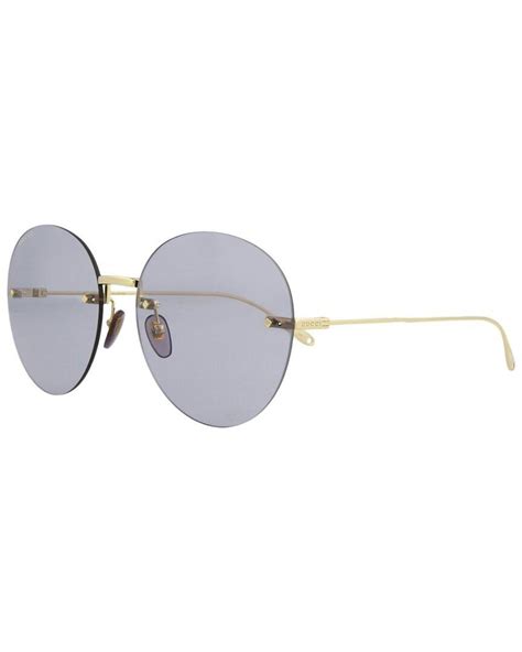 gucci gg1149s 60mm sunglasses in metallic lyst