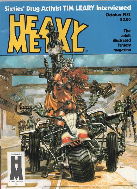 Heavy Metal Magazine October 1983 By Tim Leary Jodorowsky Fine Staple