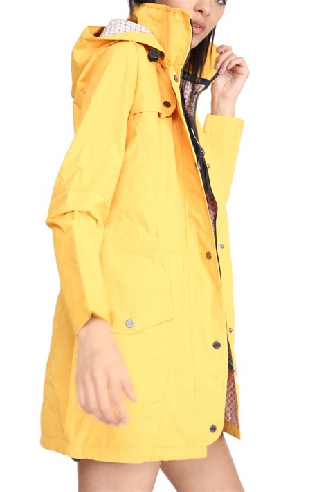 New Womens Hooded Plain Lightweight Rain Waterproof Jacket