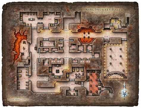 Individual Map Downloads Dungeon 200 Hall Of The Fire Giant King Map 2 Digital Dm