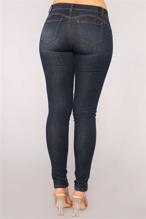Make It Bounce Booty Shaping Jeans Dark Denim Fashion Nova