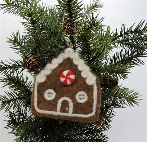 Gingerbread House Ornament Christmas Tree Decoration Felt