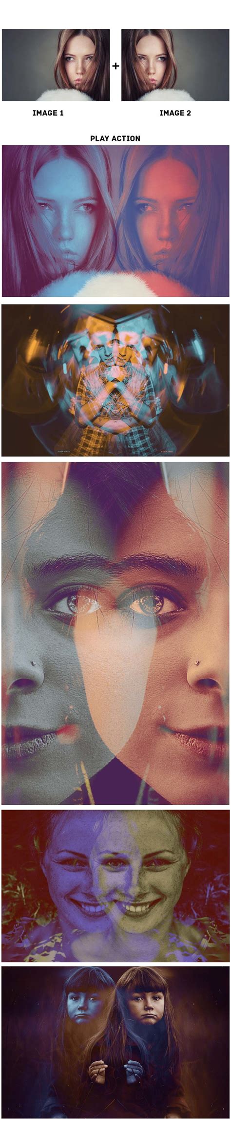 Double Color Exposure Photoshop Actions Vol2 By Creativewhoa