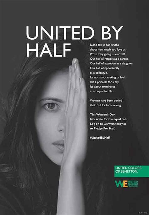 United Colors Of Benetton Launches Gender Equality Campaign In India Gender Equality Poster