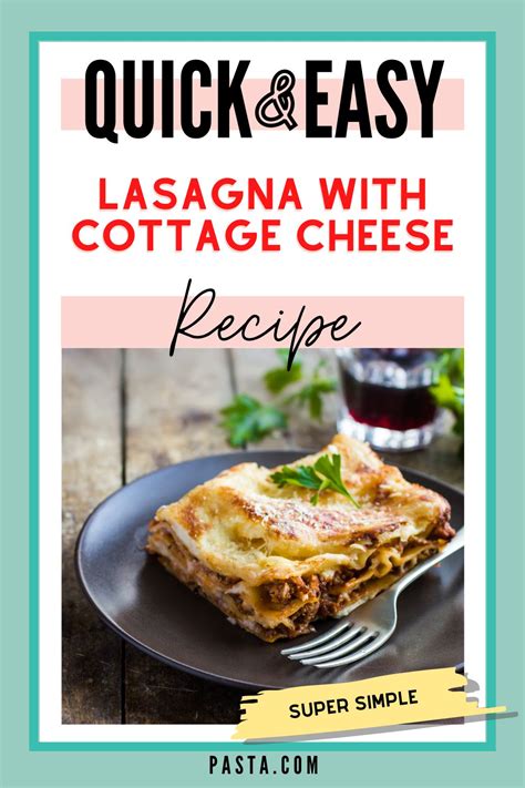 Lasagna Recipe With Cottage Cheese