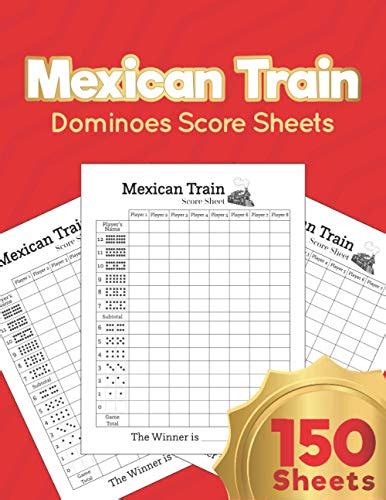 Mexican Train Dominoes Score Sheets Large Mexican Train Dominoes Board