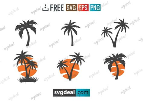 6 Palm Tree SVG Files For Your Cutting Project Free SVG Files