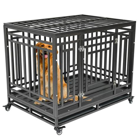 Nurxiovo Heavy Duty Dog Crate With Strong Metal Playpen For Large Dogs