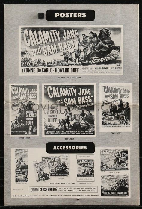 EMoviePoster Com 2p1060 CALAMITY JANE SAM BASS Pressbook 1949 Sexy
