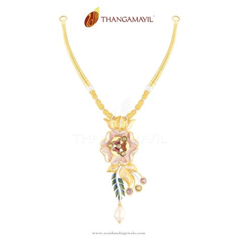 22kt Necklace Design From Thangamayil Jewellery South India Jewels