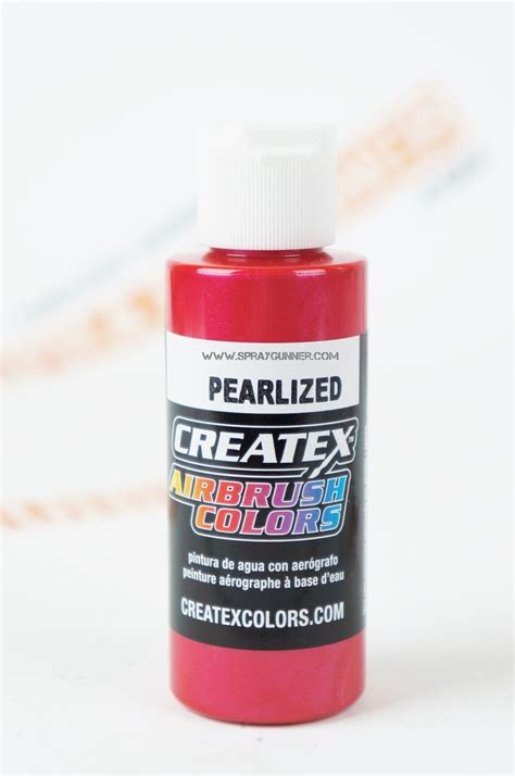 Createx Airbrush Colors 5309 Pearl Red 2oz Water Based Pearlized Paint