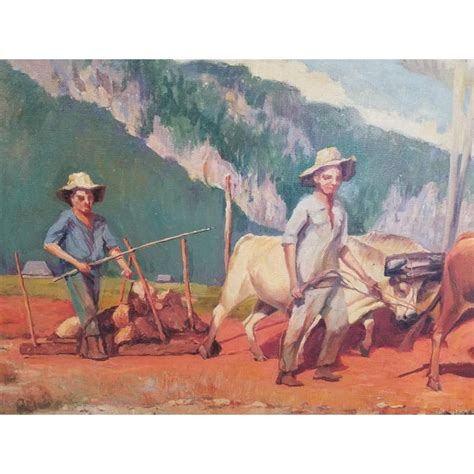 1950s Vintage Cuban Countryside Oil Painting By Enrique Crucet Chairish