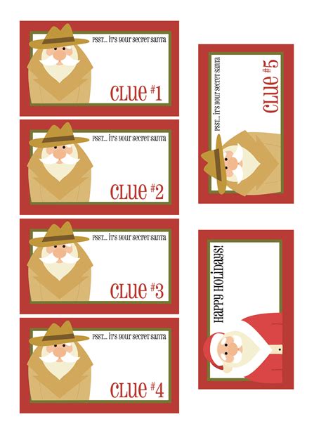 Free Printable Secret Santa Gift Tags Be The Best Secret Santa Ever With These Free Printable