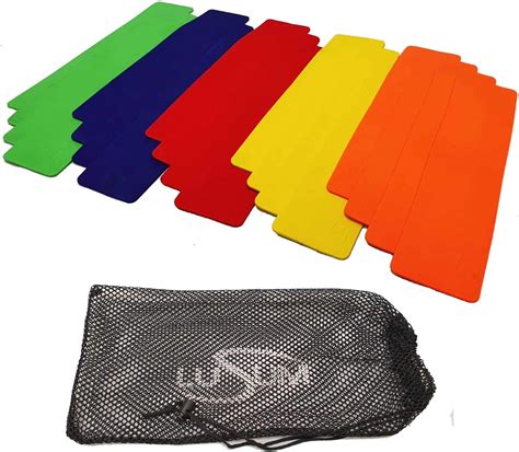 Lusum Rectangular Rubber Markers 20 Pack Pro Non Slip Rubber Sports