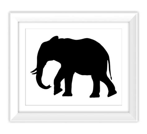 Black And White Elephant Print Elephant Printable By Colorlab2016