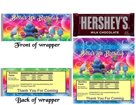 Personalized Candy Wrappers Edible Toppers And More